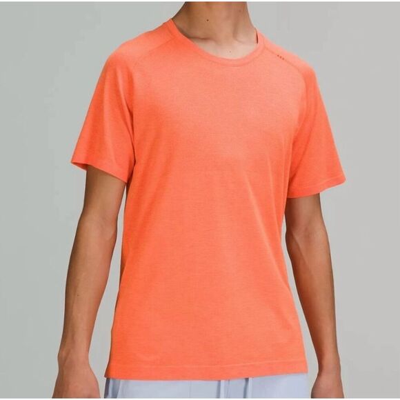 LuLuLemon Metal Vent Tech Short Sleeve Shirt Tee size XL Orange Athletic - Picture 1 of 12